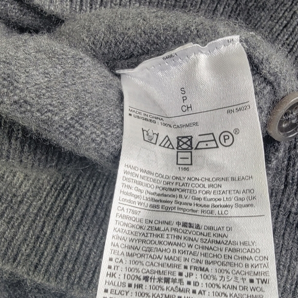Banana Republic Mens Todd & Duncan 100% Scottish Cashmere Gray Sweater Sz Small - Picture 13 of 13